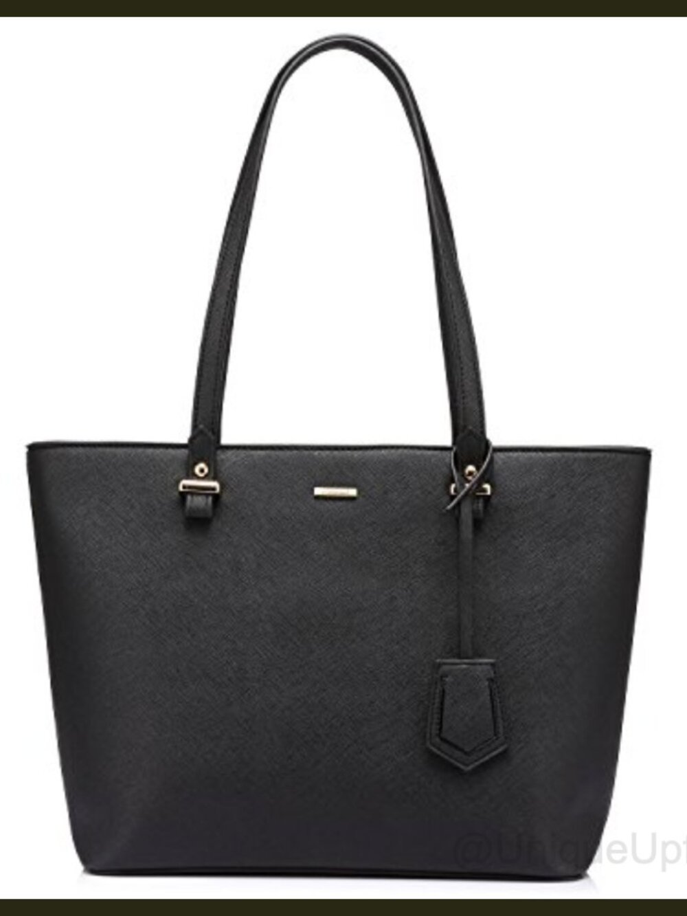 Faux Leather Satchel Tote Bag Top Handle Shoulder Bag Travel Work Purse